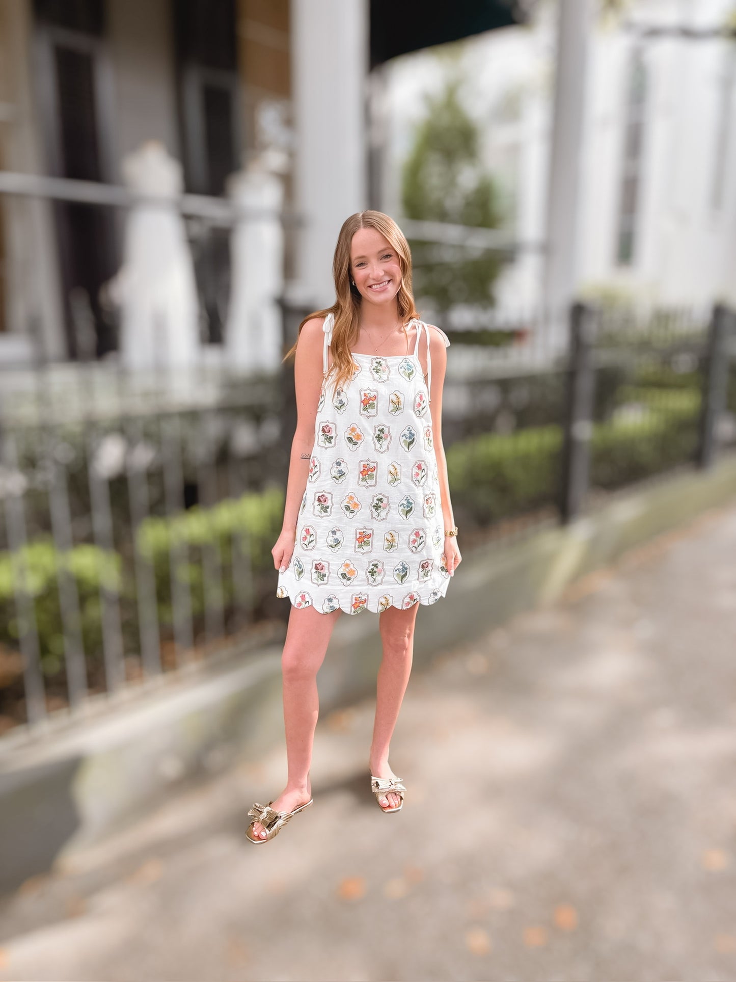 Love Blooms Here Floral White Dress