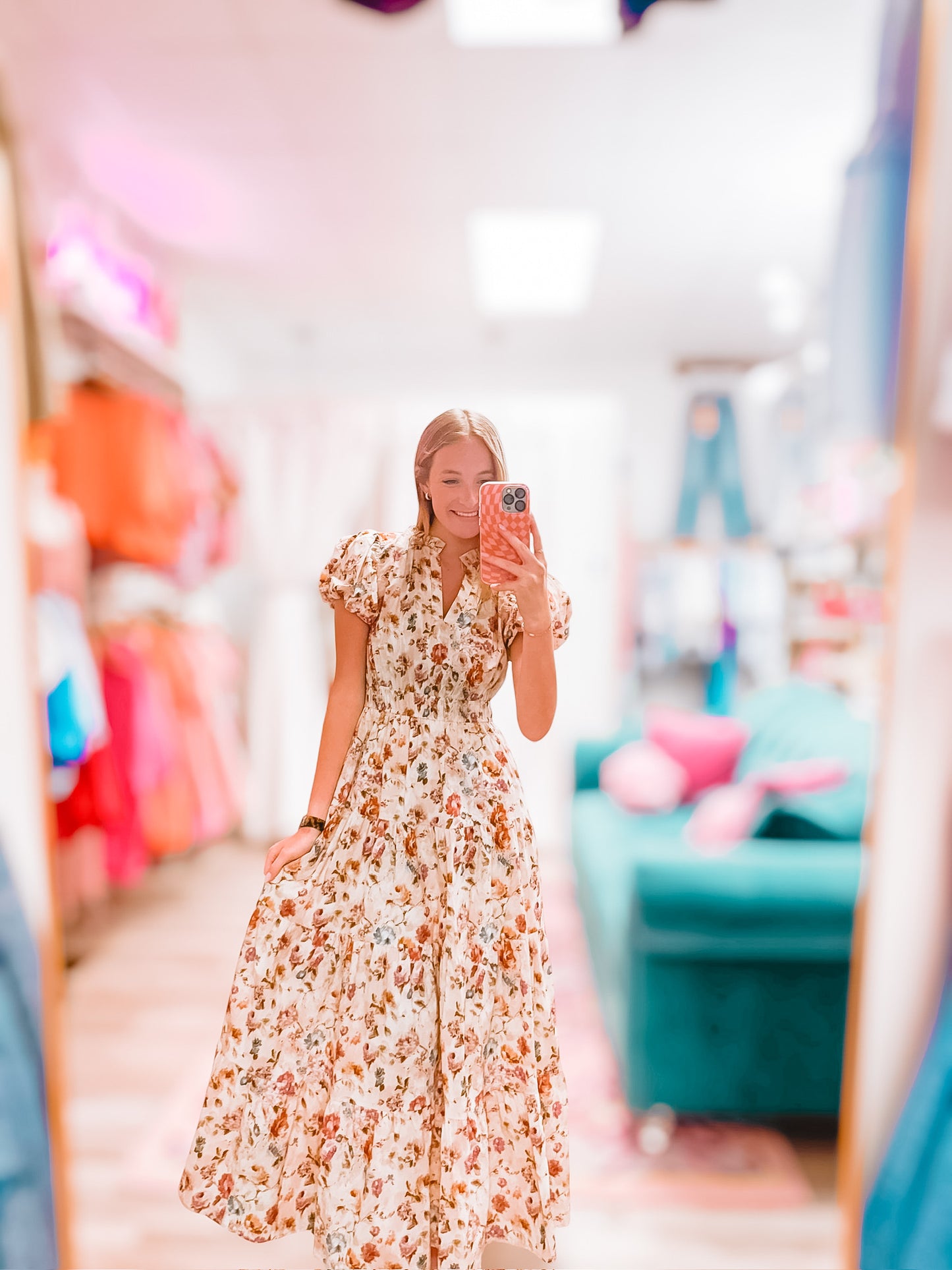 Fall In Love Fall Blossom Maxi Dress Ecru