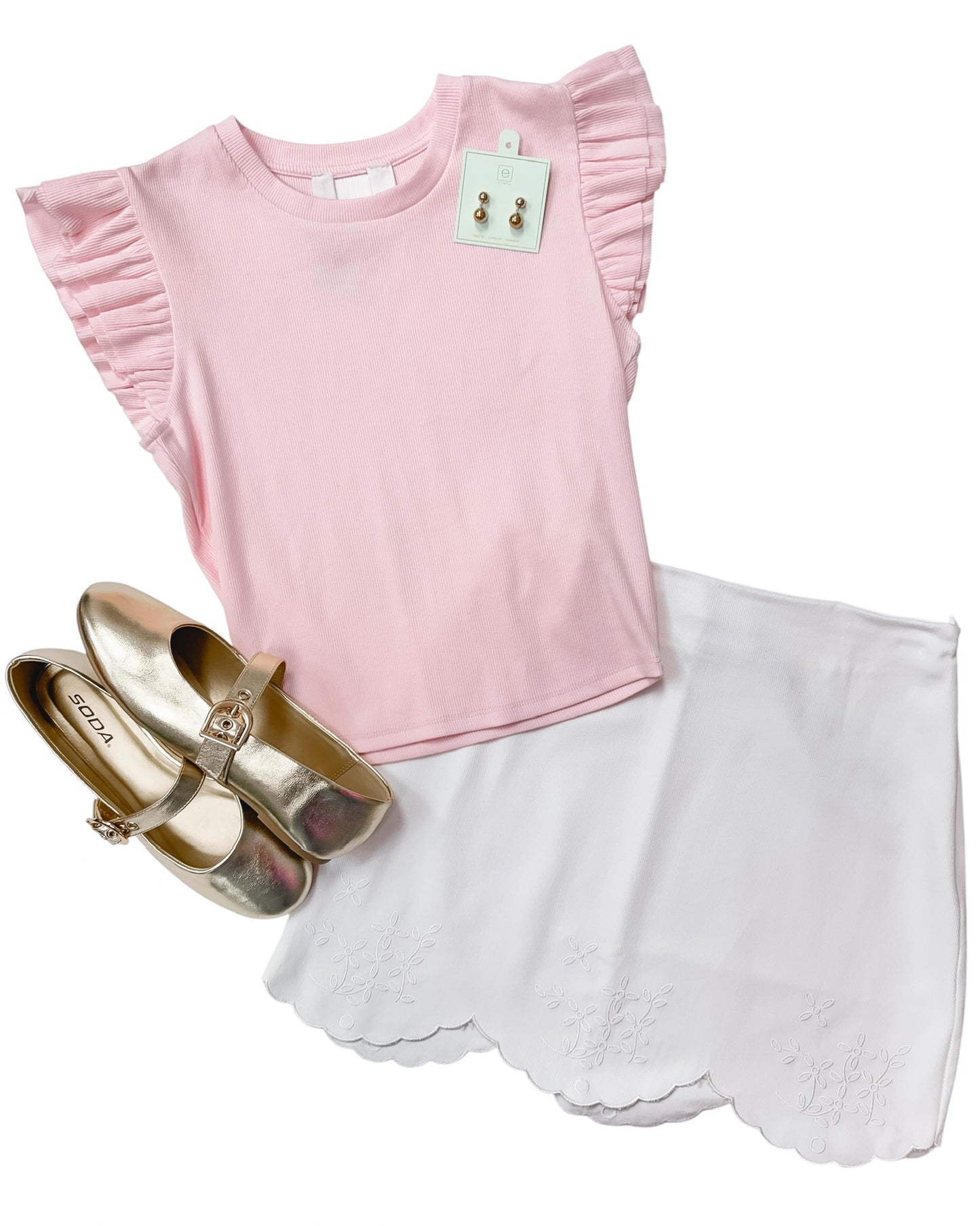 White Halo Scallop Skirt