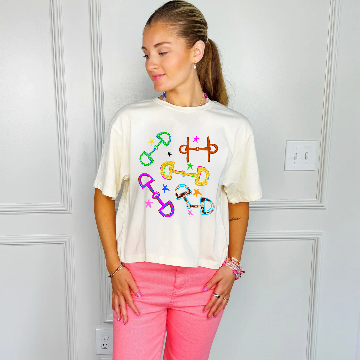 Horse Bit Crop Tee