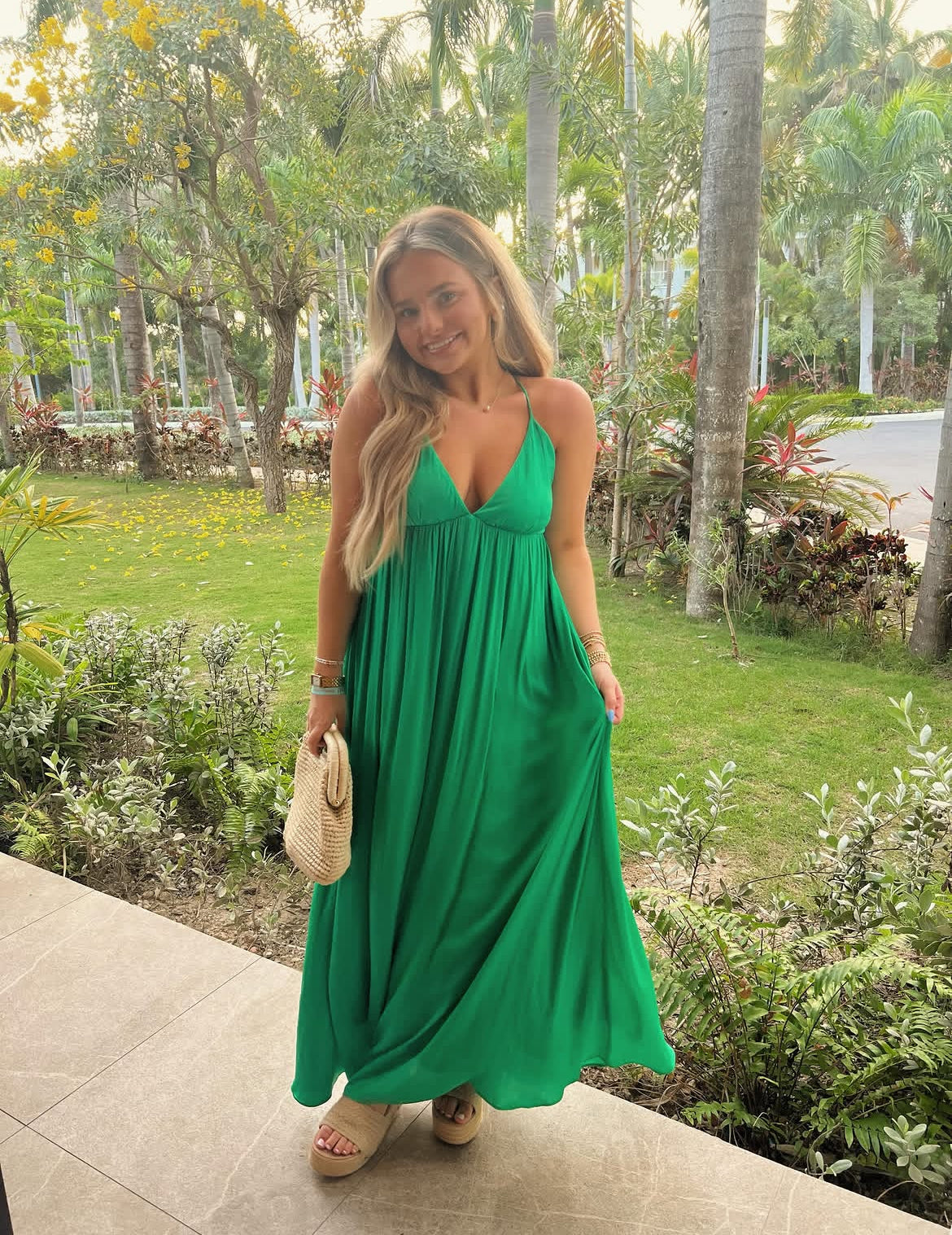 Bold Beauty Green Maxi Dress