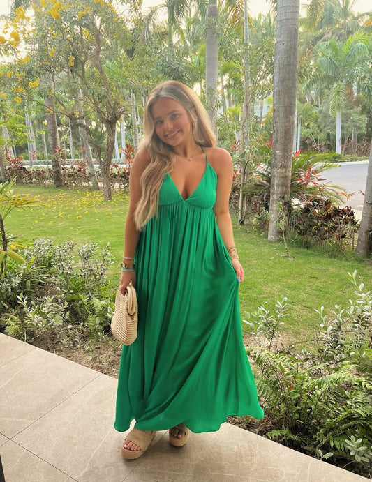 Bold Beauty Green Maxi Dress