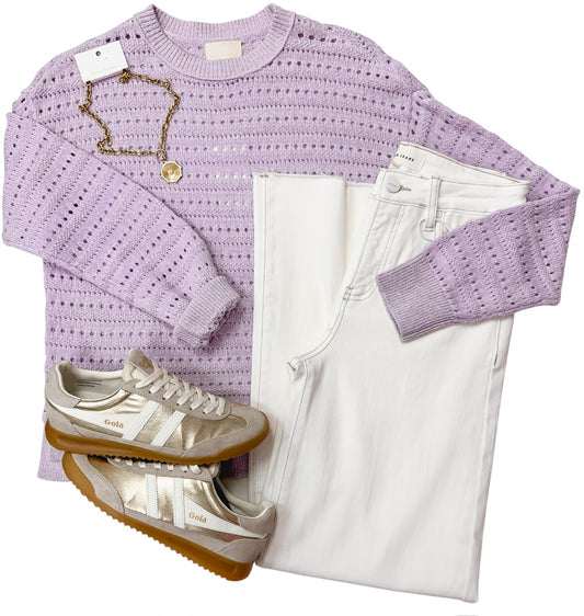 ROBIN SWEATER in Petal Lilac