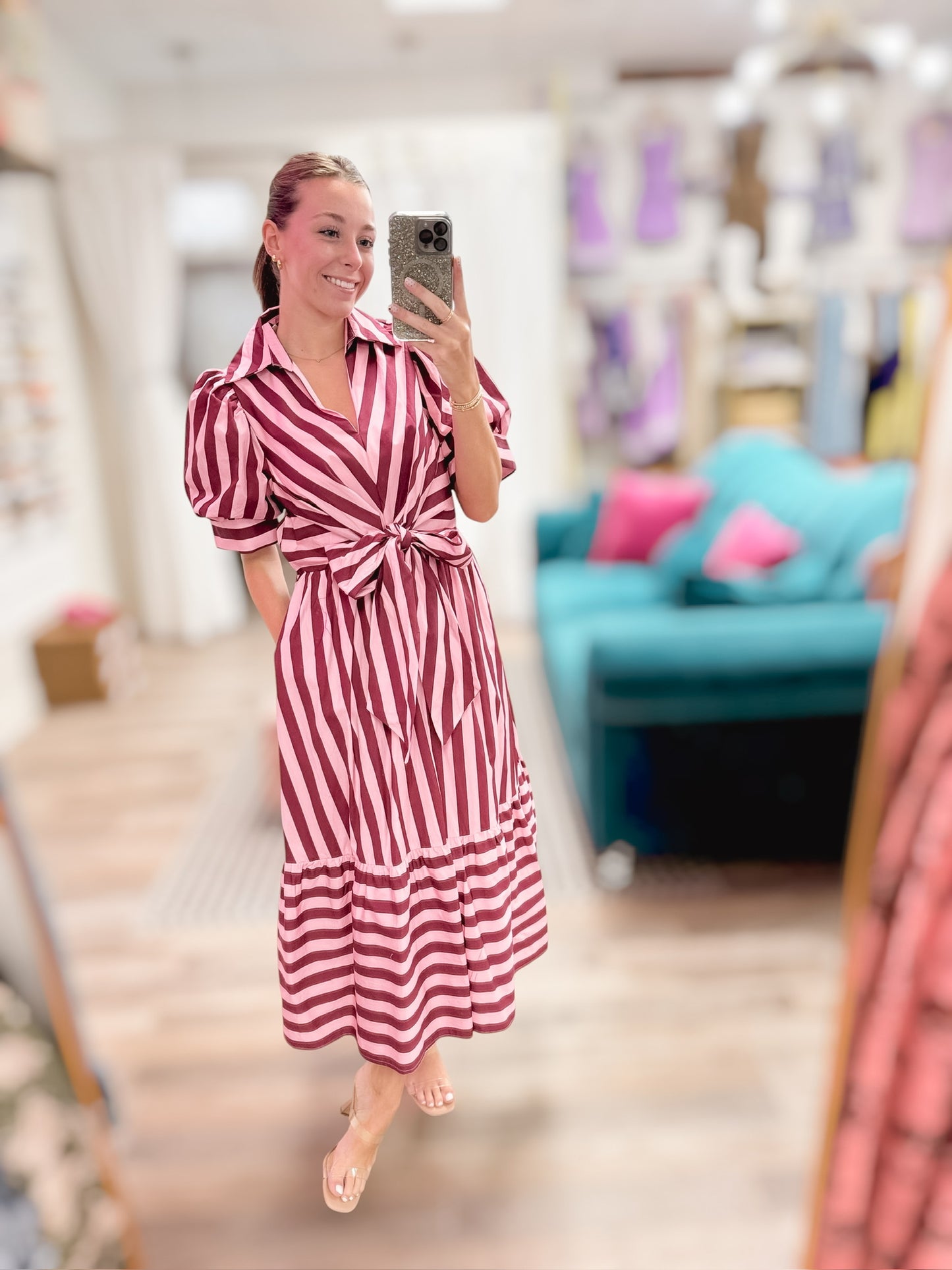 Sugar Plum Striped Maxi Dress
