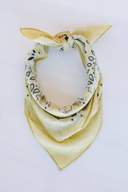 Cabin Song Paisley Bandana - Lemon
