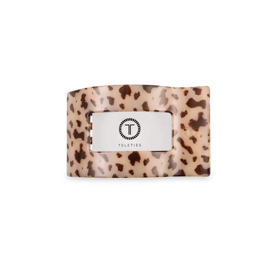Flat Rectangle Hair Clip | Small | Blonde Tortoise