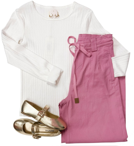 Rose Tie Chino Pants