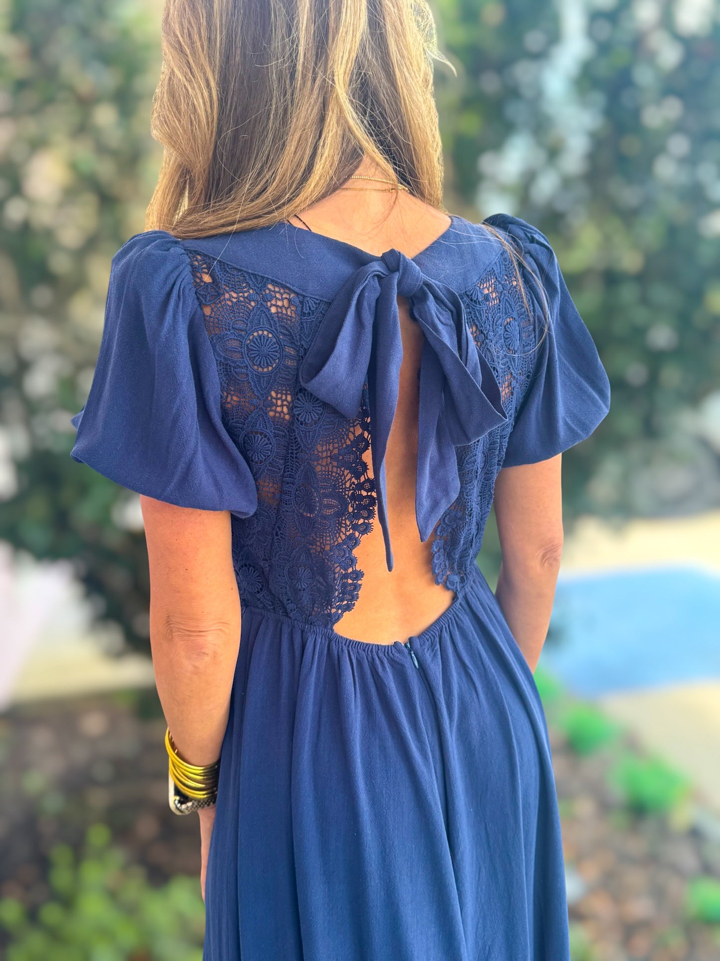 Navy Grace Lace Dress