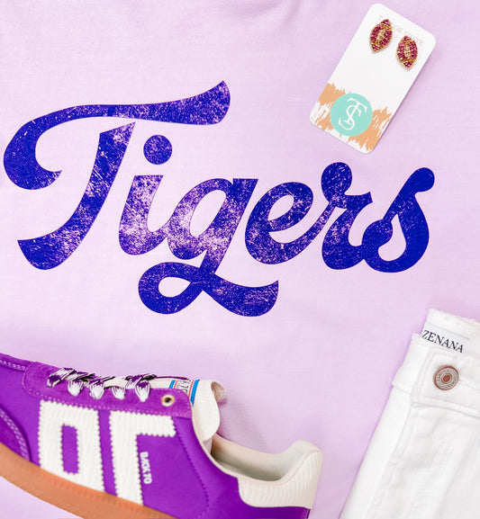 Stated Retro Tigers Orchid Tee