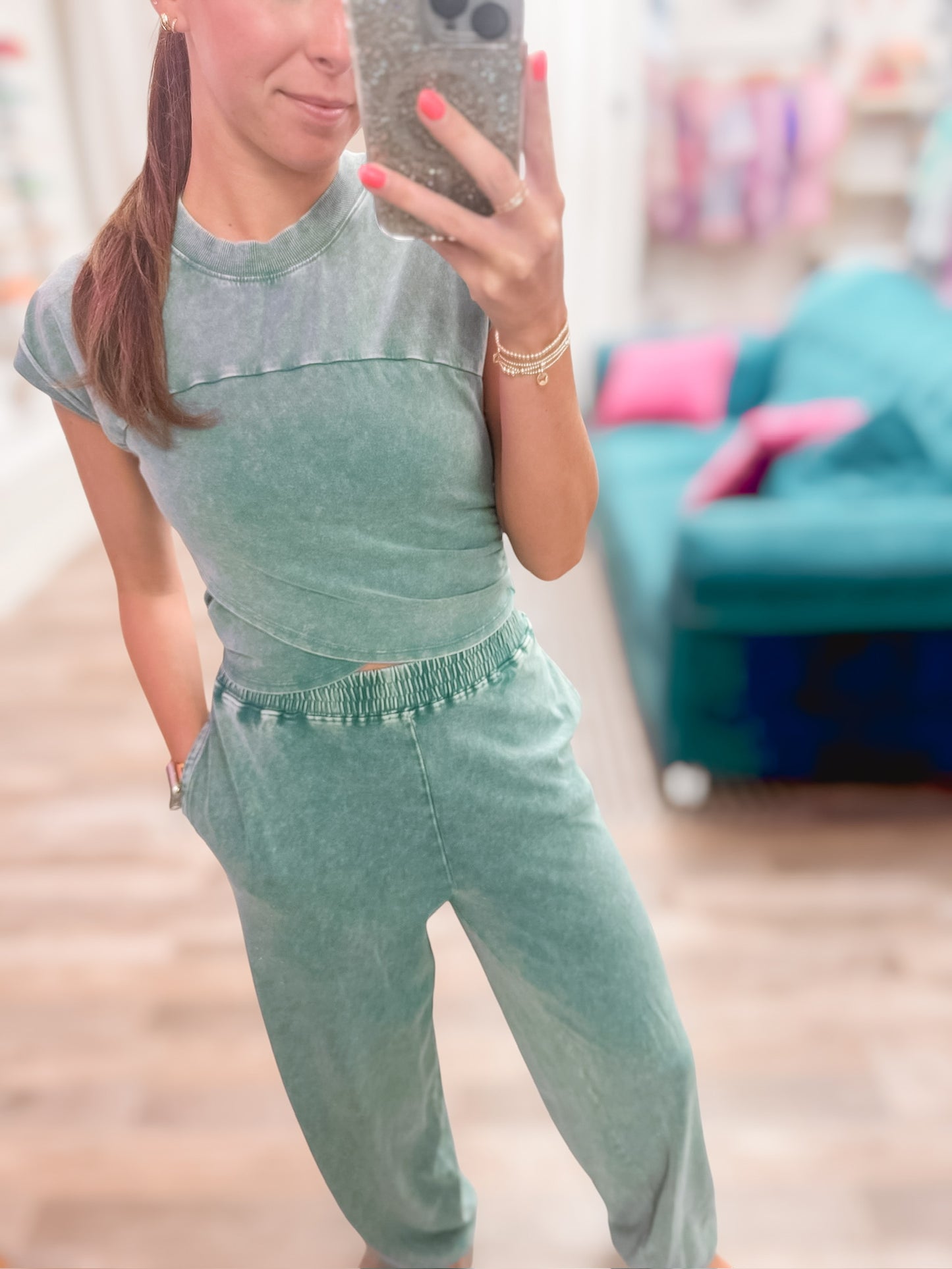 Teal Cross Roads Set