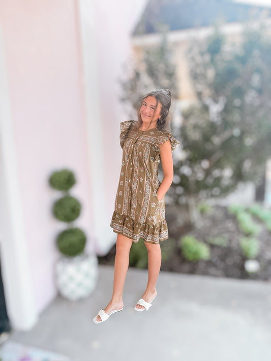 Mocha Bloom Dress