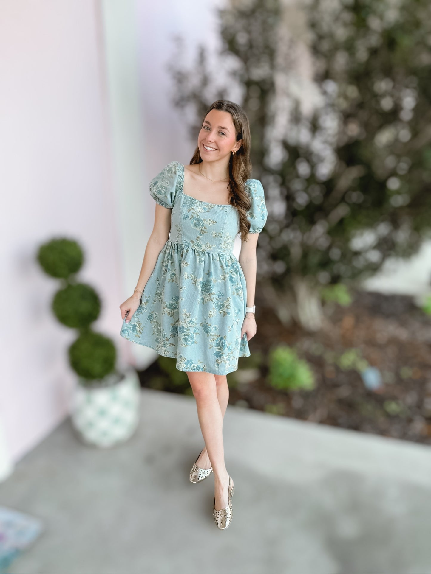 Petal & Blue Denim Dress