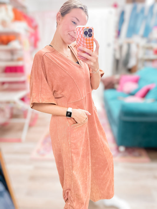 Give It All Dusty Rose Jumpsuit