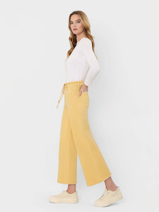 Gold Olivia Wide Leg Denim