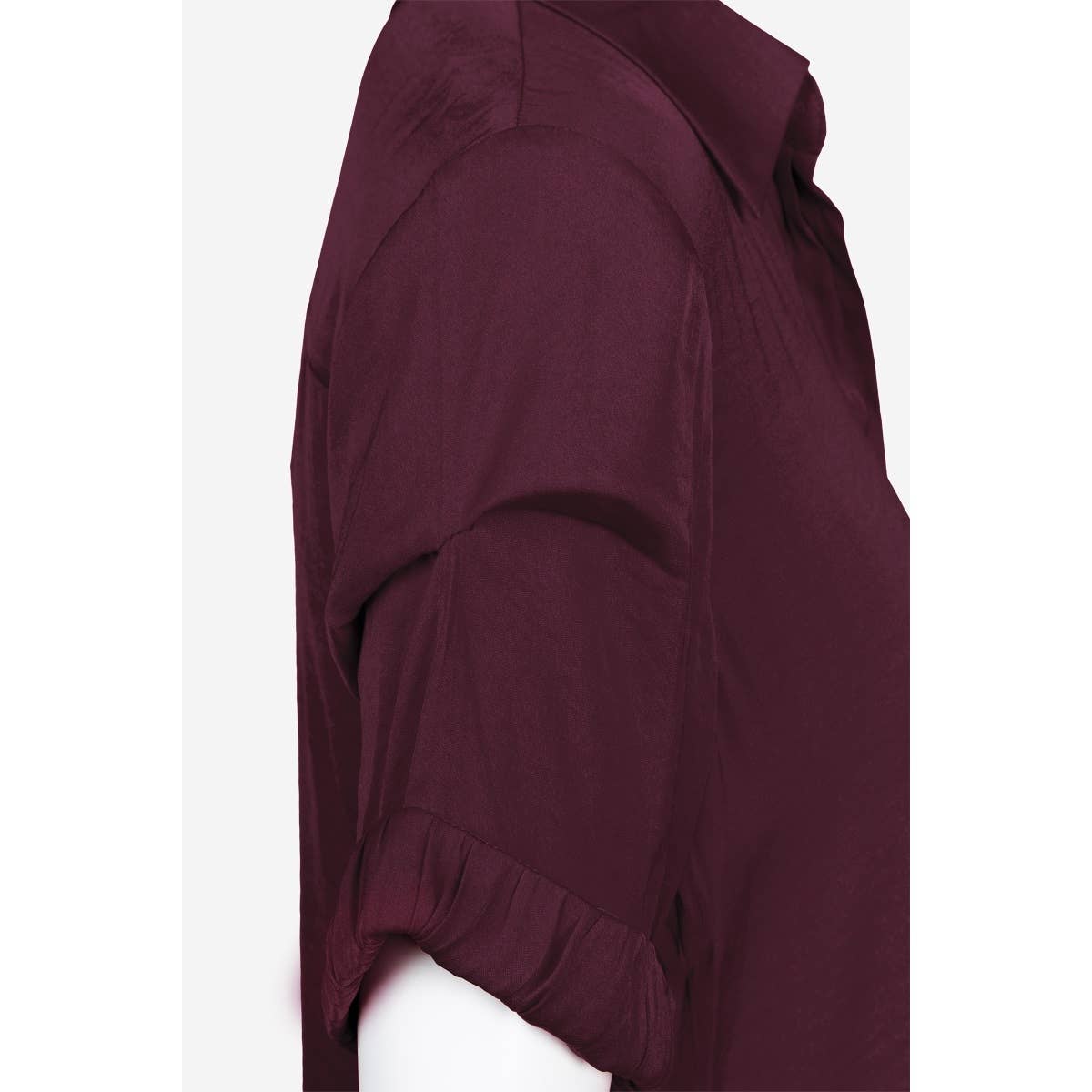Sway Wine Short Sleeve Blouse