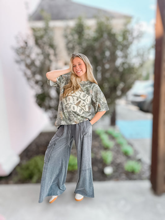 Rolling Stone Mineral Washed Terry Knit Pants