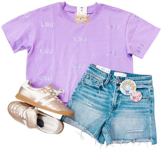 LSU Ritter Repeat Heavyweight Crop Tee