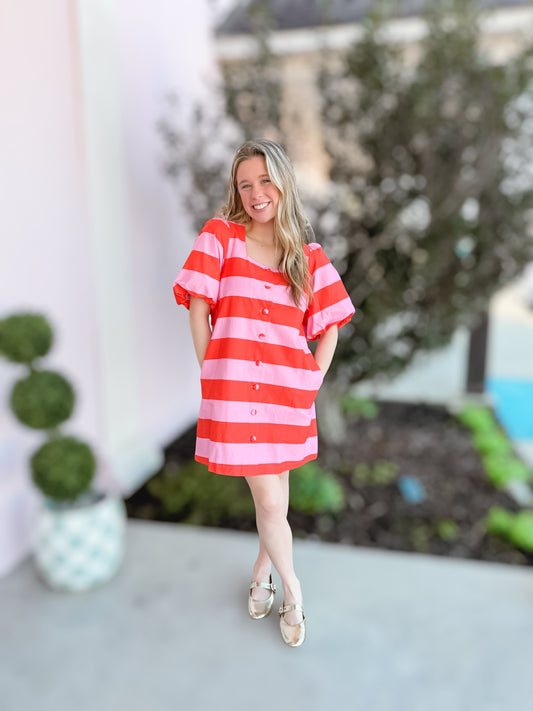 Pink Striped Sunkissed Dress
