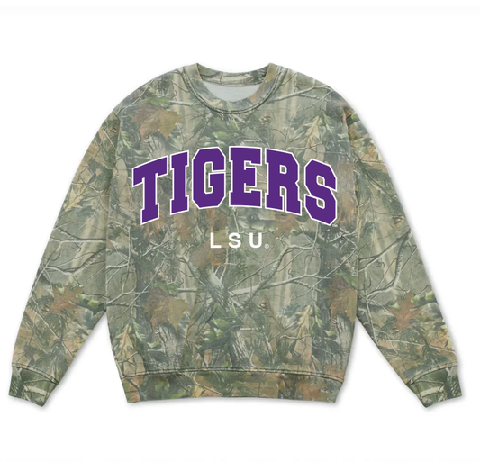 LSU Tigers Filled Gault Camo Sweatshirt