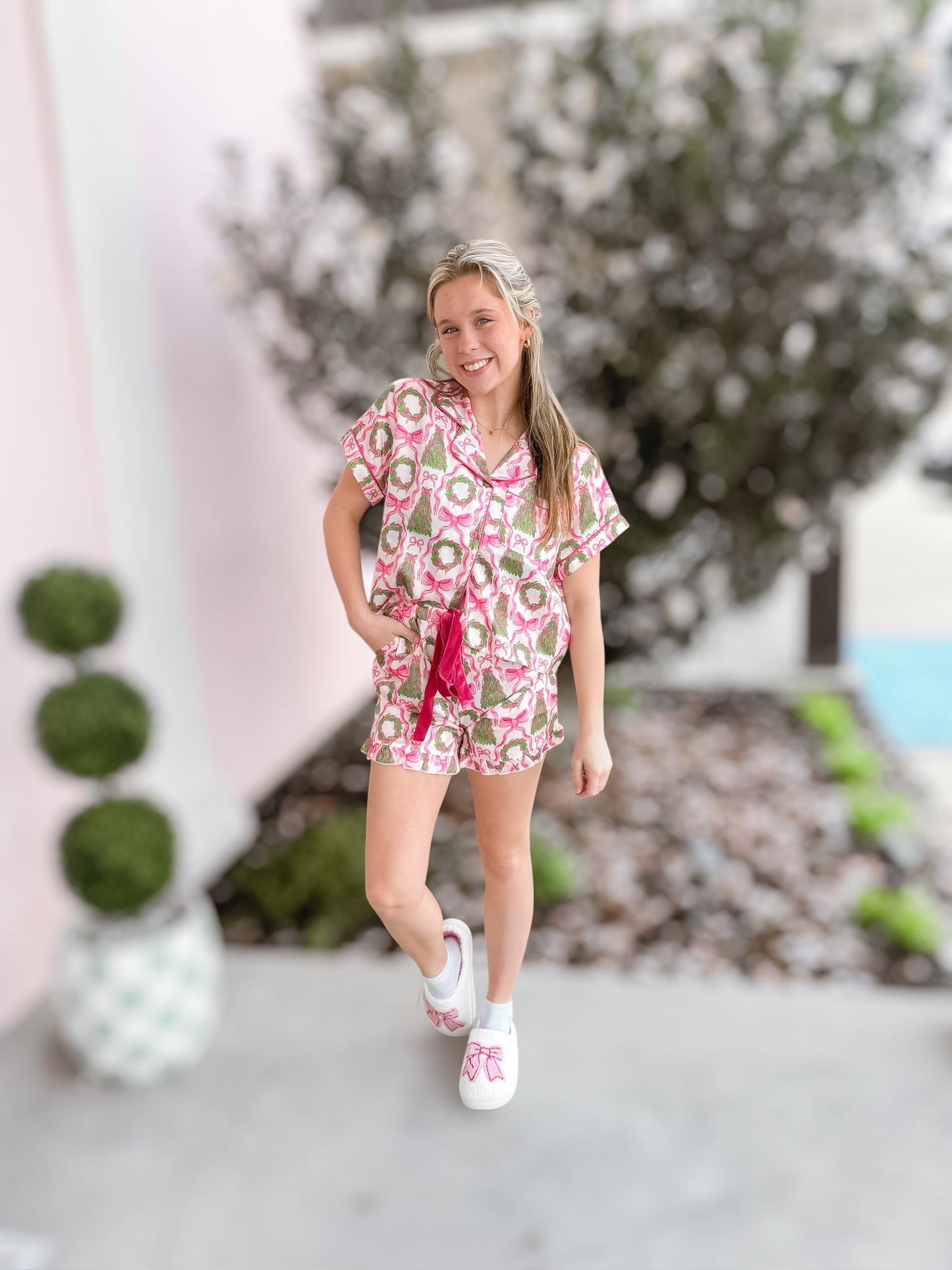PF Doorbuster #3 Pink Tree PJ Set