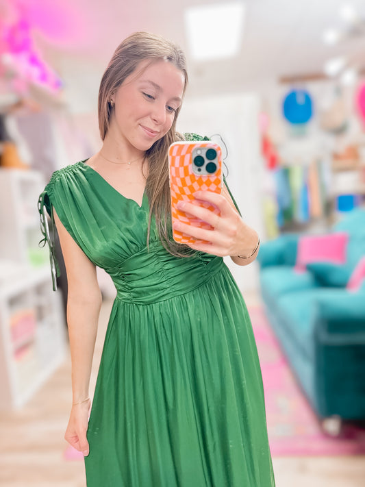 Classy & Elegant Hunter Green Maxi Dress