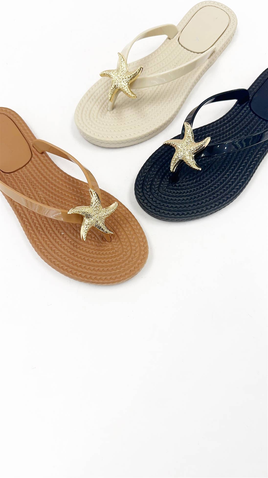 Cream NINA Starfish Flip Flop