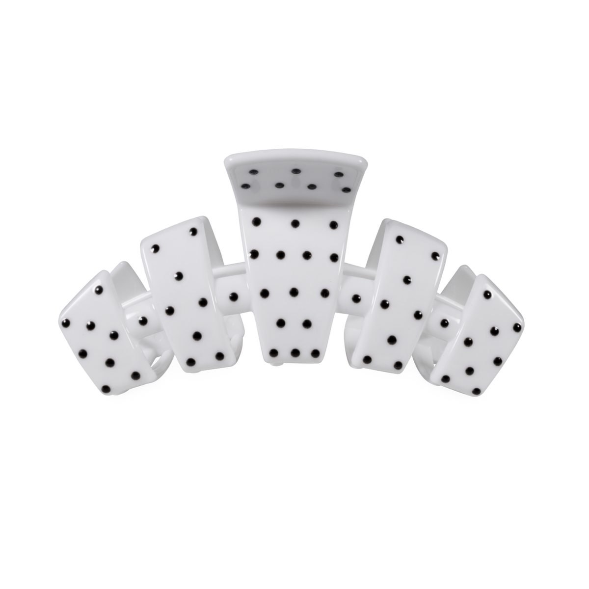 Classic White Polka Dot Party Medium Claw Clip