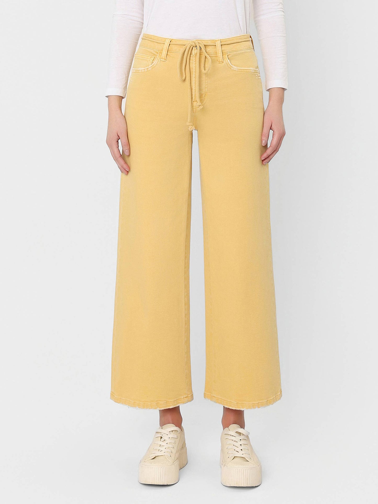 Gold Olivia Wide Leg Denim