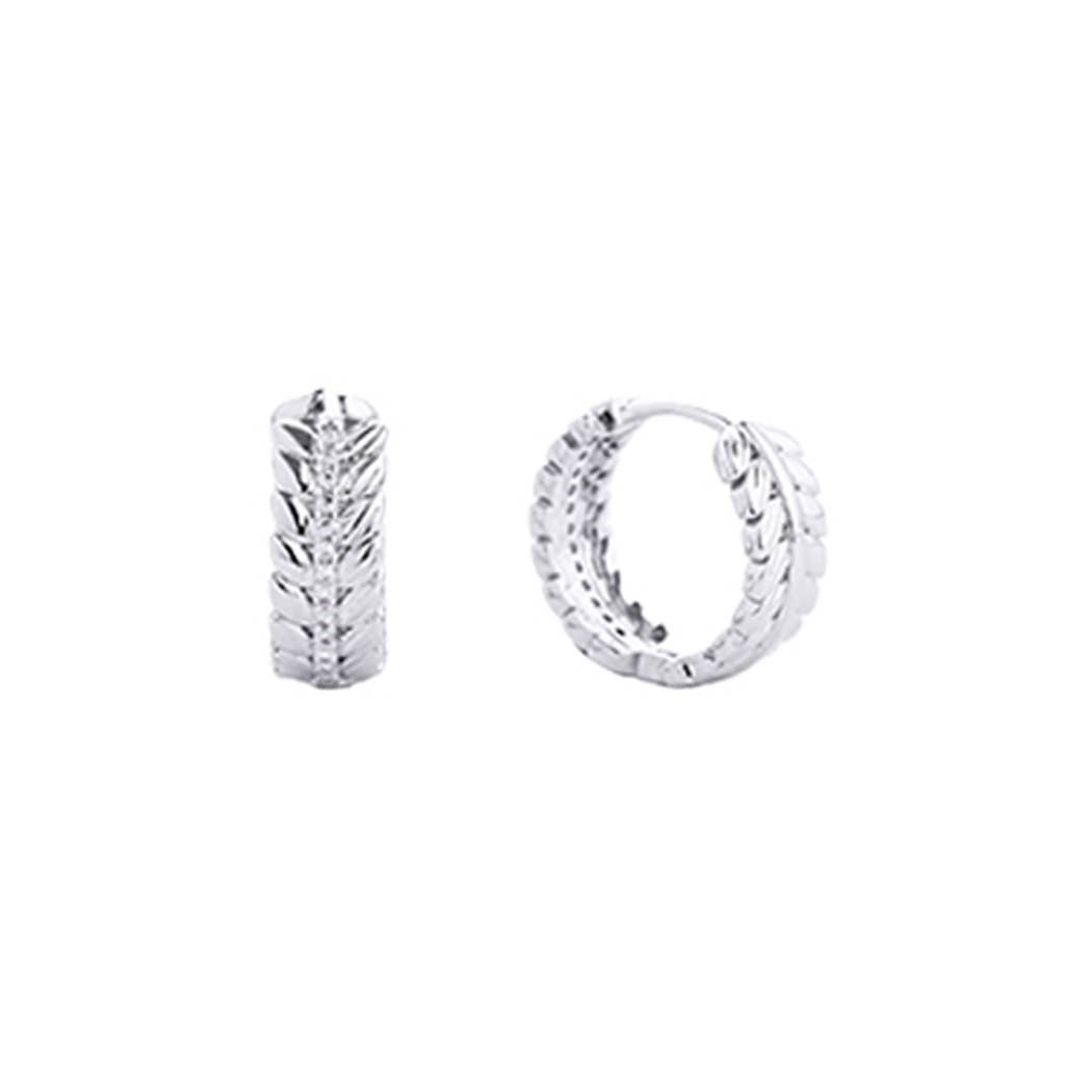 14K Gold-Dipped Wreath Hoop Earring