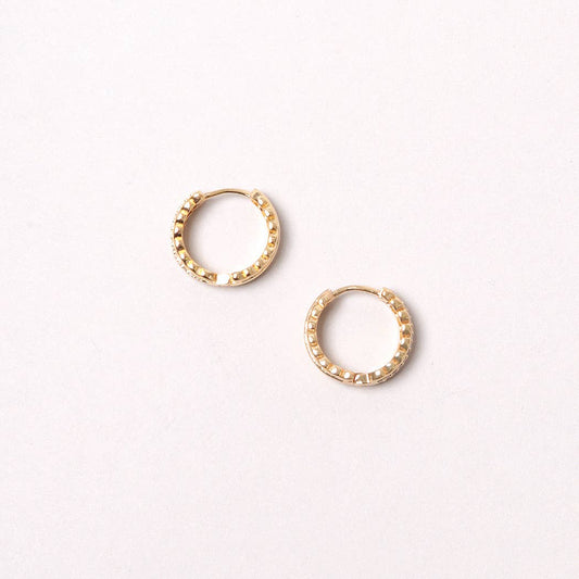 14K Gold-Dipped Wreath Hoop Earring