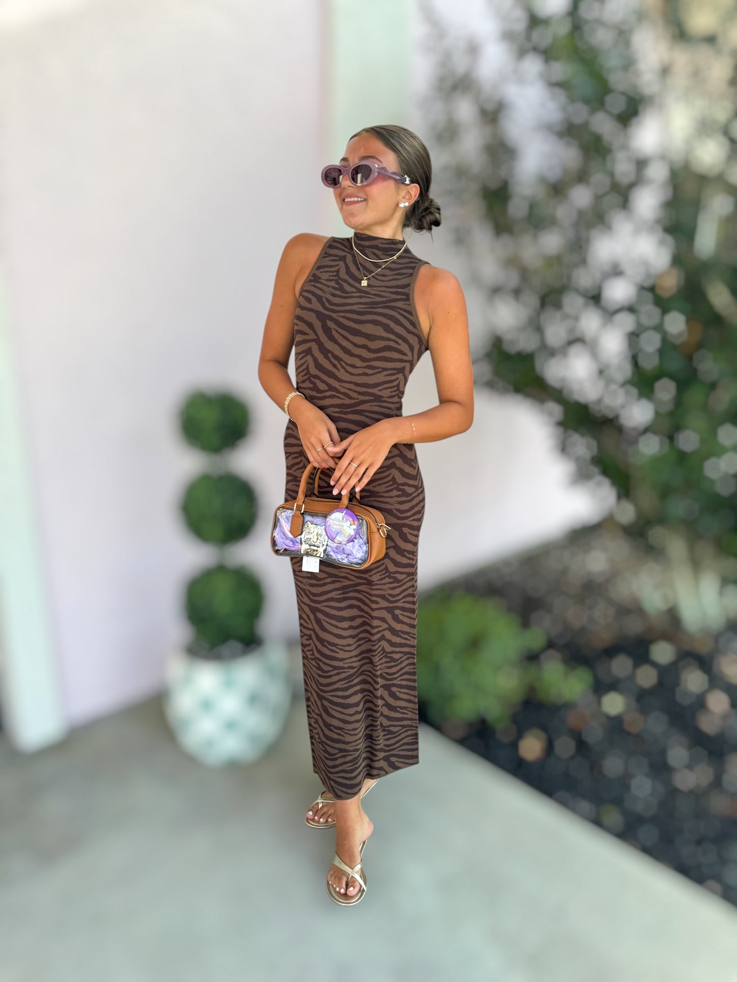 Shauna Maxi Dress Wild Tiger Knit