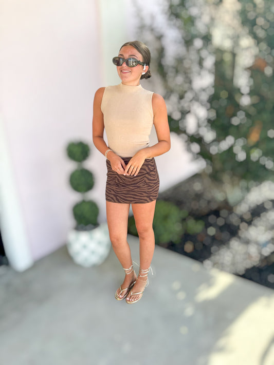 Staple Tank Beige Knit