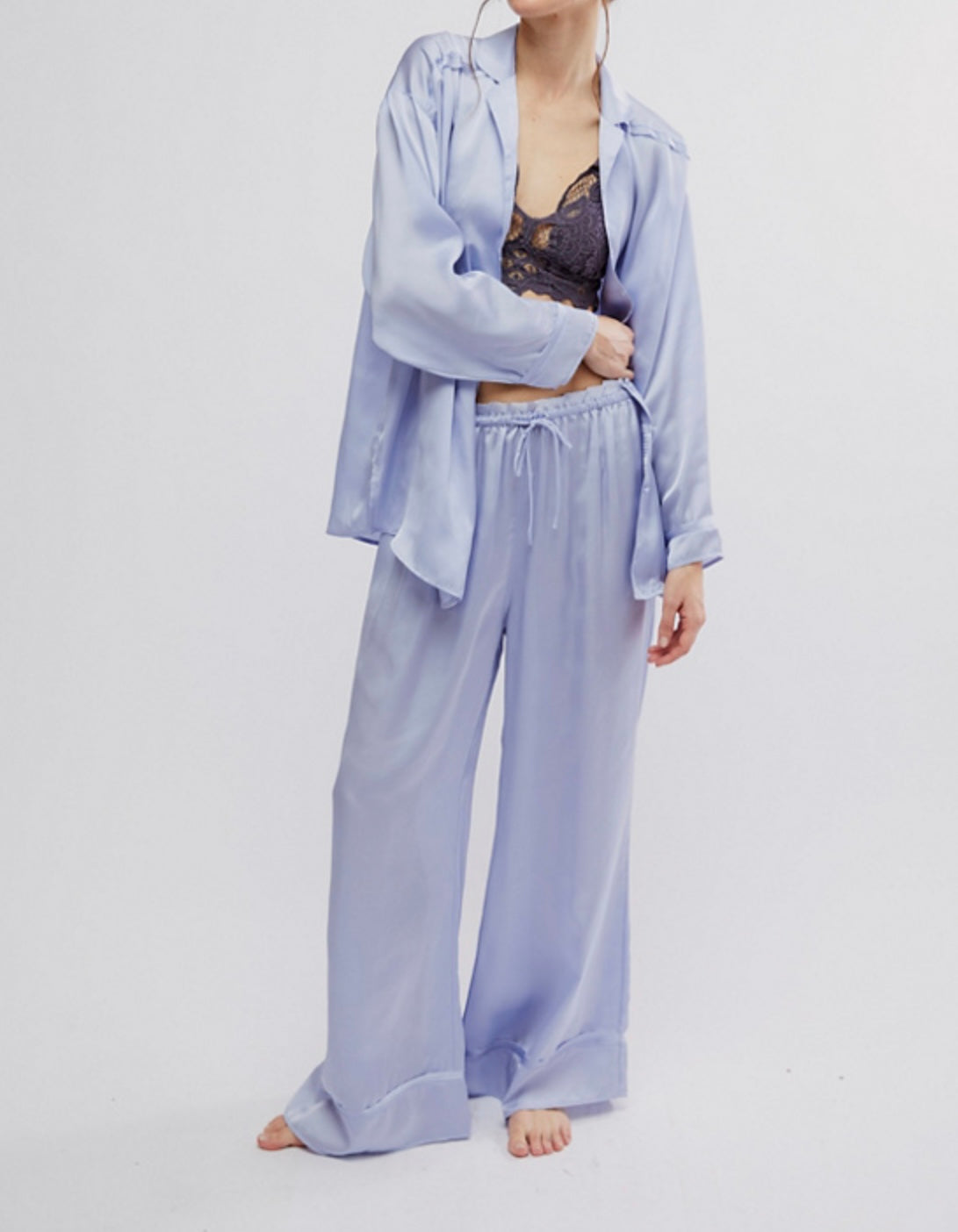 Dreamy Days Solid PJ Set Icelandic Blue