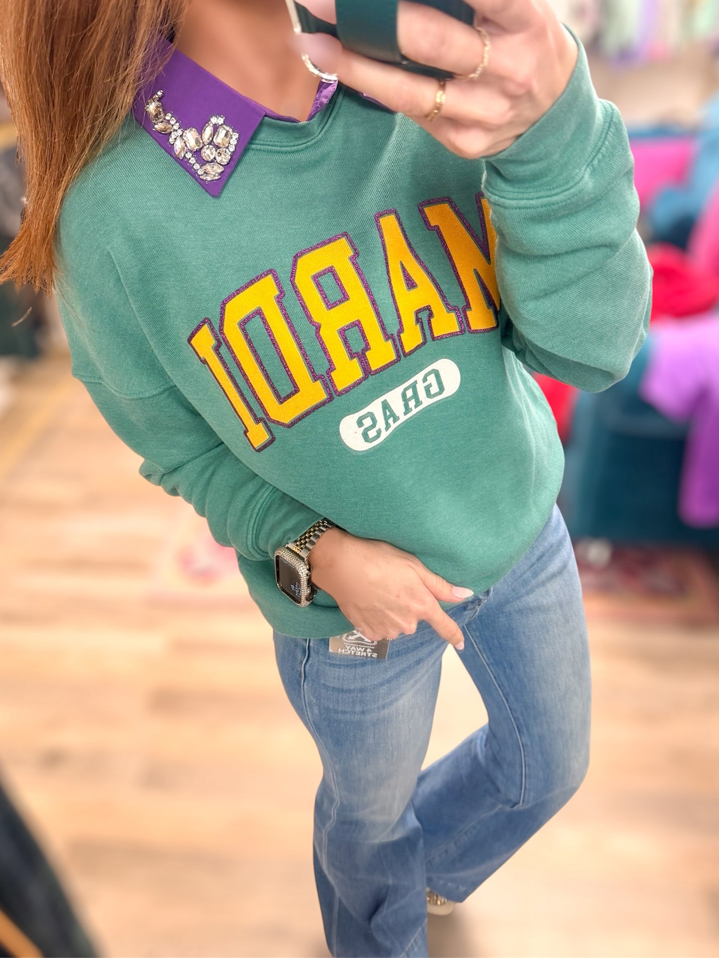 Finishing Touch Purple Rhinestone Collar