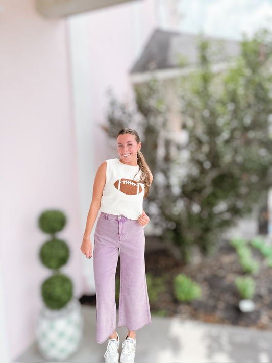 Keep Me Straight Plum Acid Washed Straight Pants
