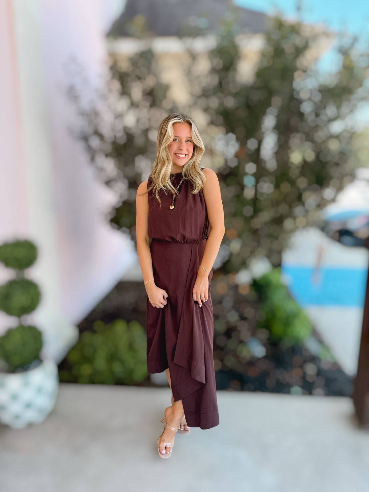Classy Lady Chocolate Maxi Dress