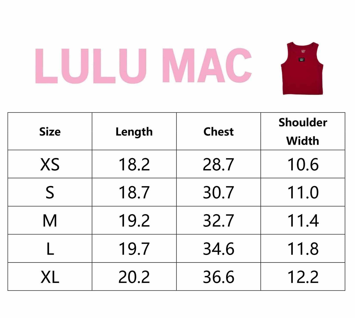LIGHT PINK LULU MAC SOLID TANK TOPS