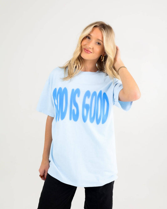 Light Blue "God Is Good" Tee || Limited Edition Colorway