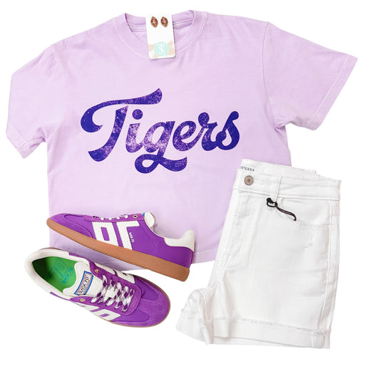 Stated Retro Tigers Orchid Tee