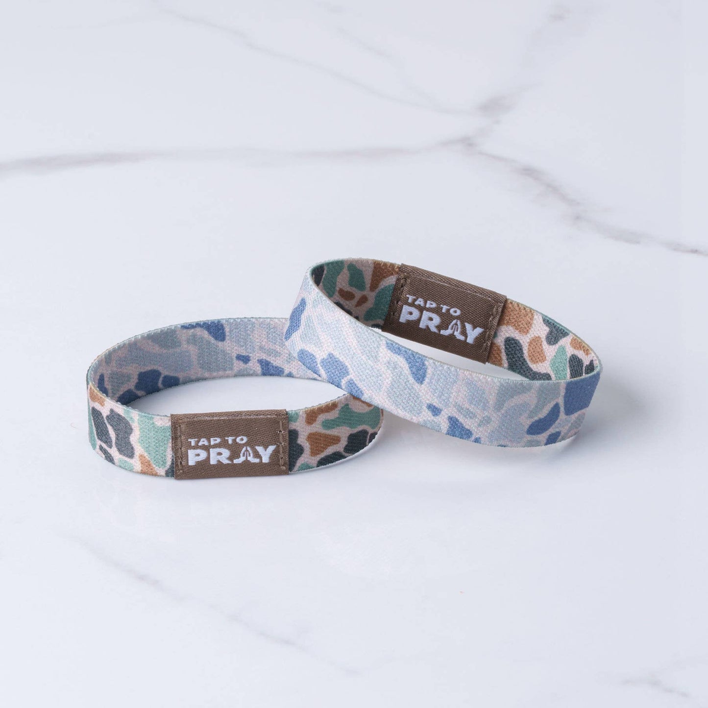 Tap To Pray™ Wristbands - River Rock Camo Classic & Sage