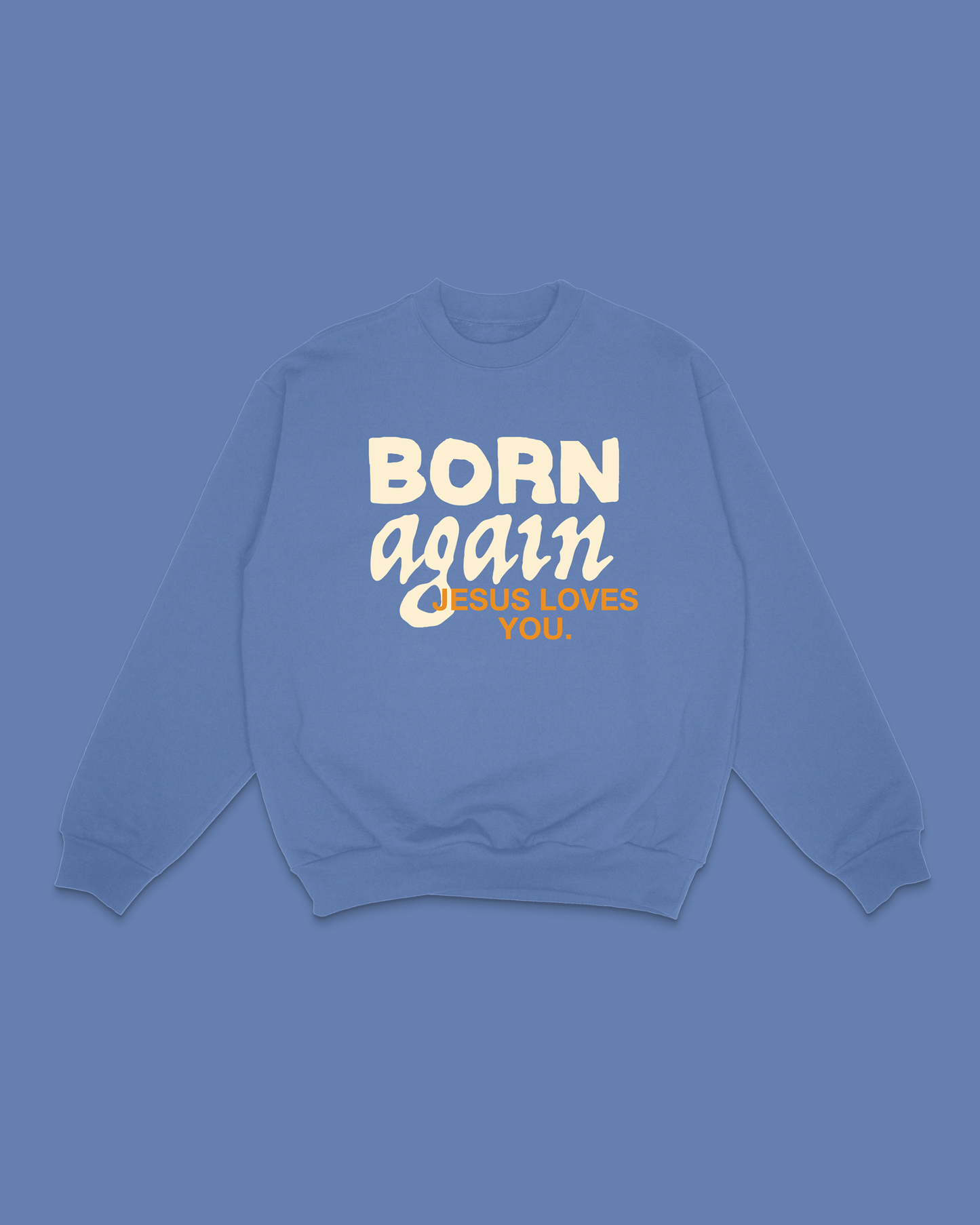 "Born Again" Dove Crewneck || University Blue