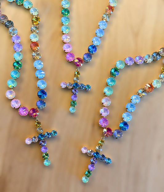 Precious Crystal Cross Necklace