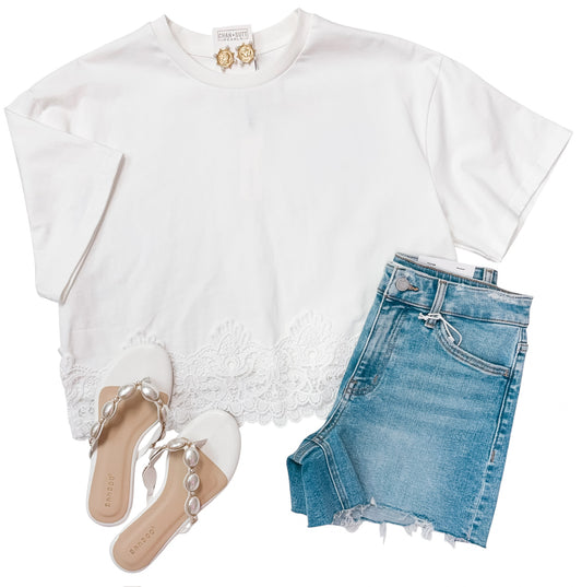 Off White Lace All Yours Blouse