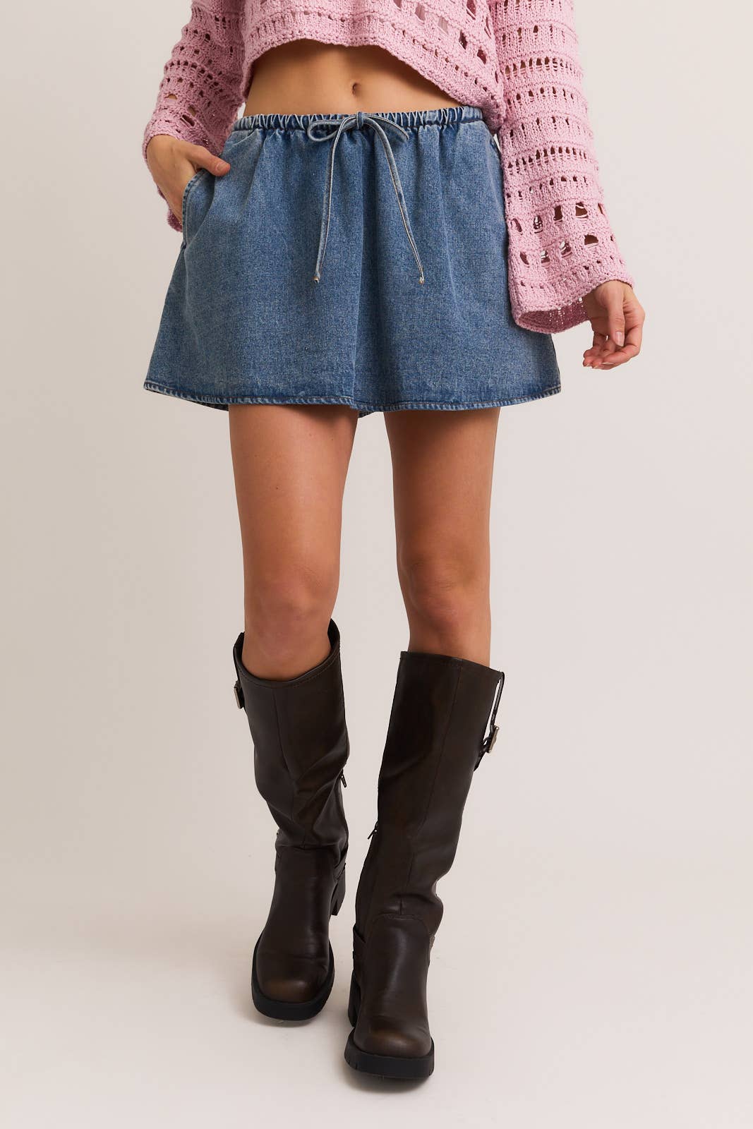 ELLA Jane Denim Flare Skirt