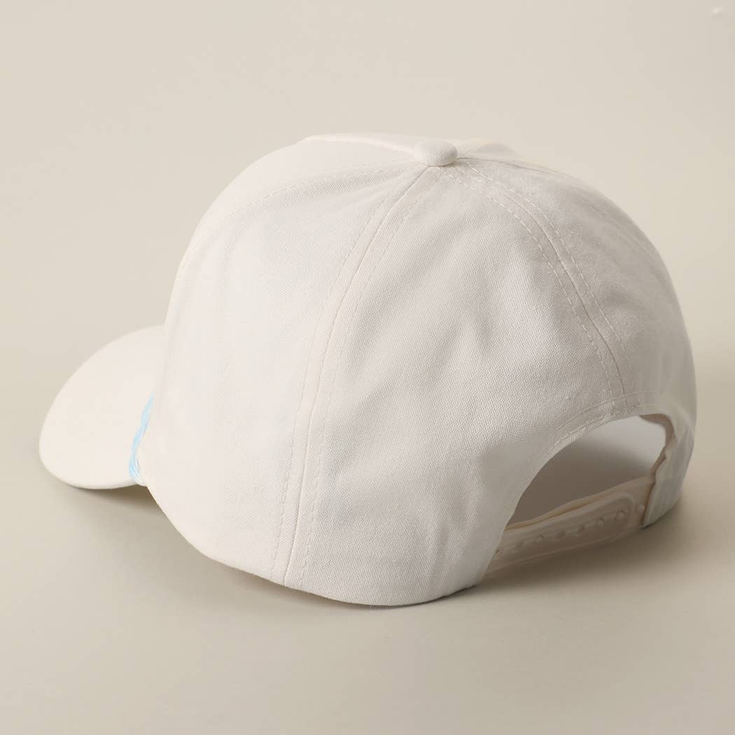 USA Gingham Embroidered Patch Rope Trucker Hat
