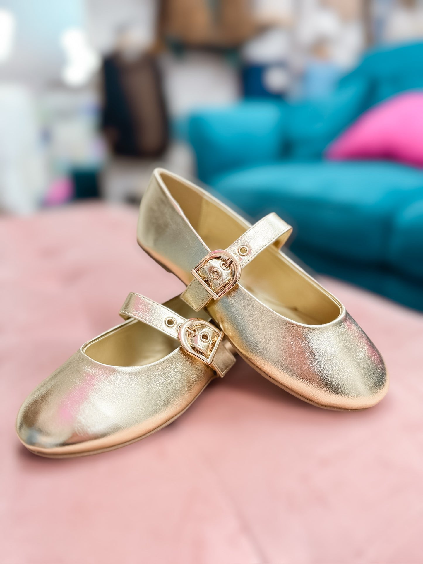 Seesaw Gold Ballet Flats