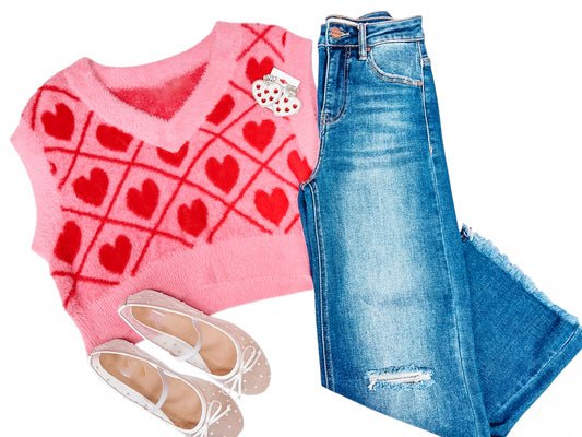 Forever My Love Heart Sweater Vest