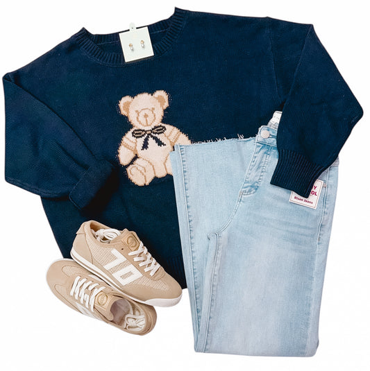 Beary Navy Crewneck Sweater