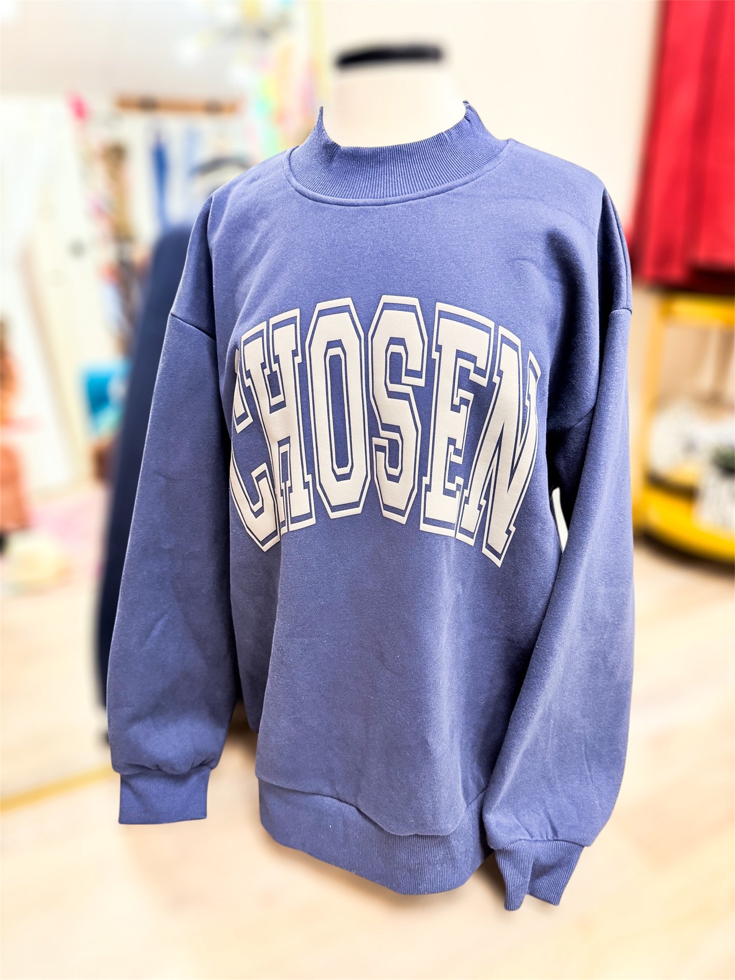 Chosen Navy Mockneck Sweatshirts