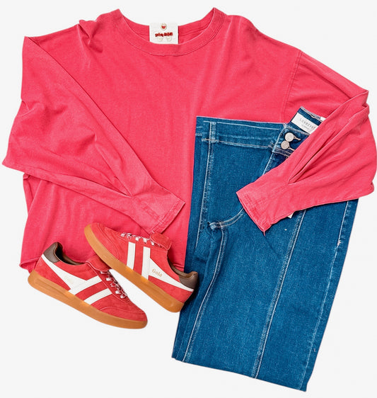 Laid Back Red Long Sleeve